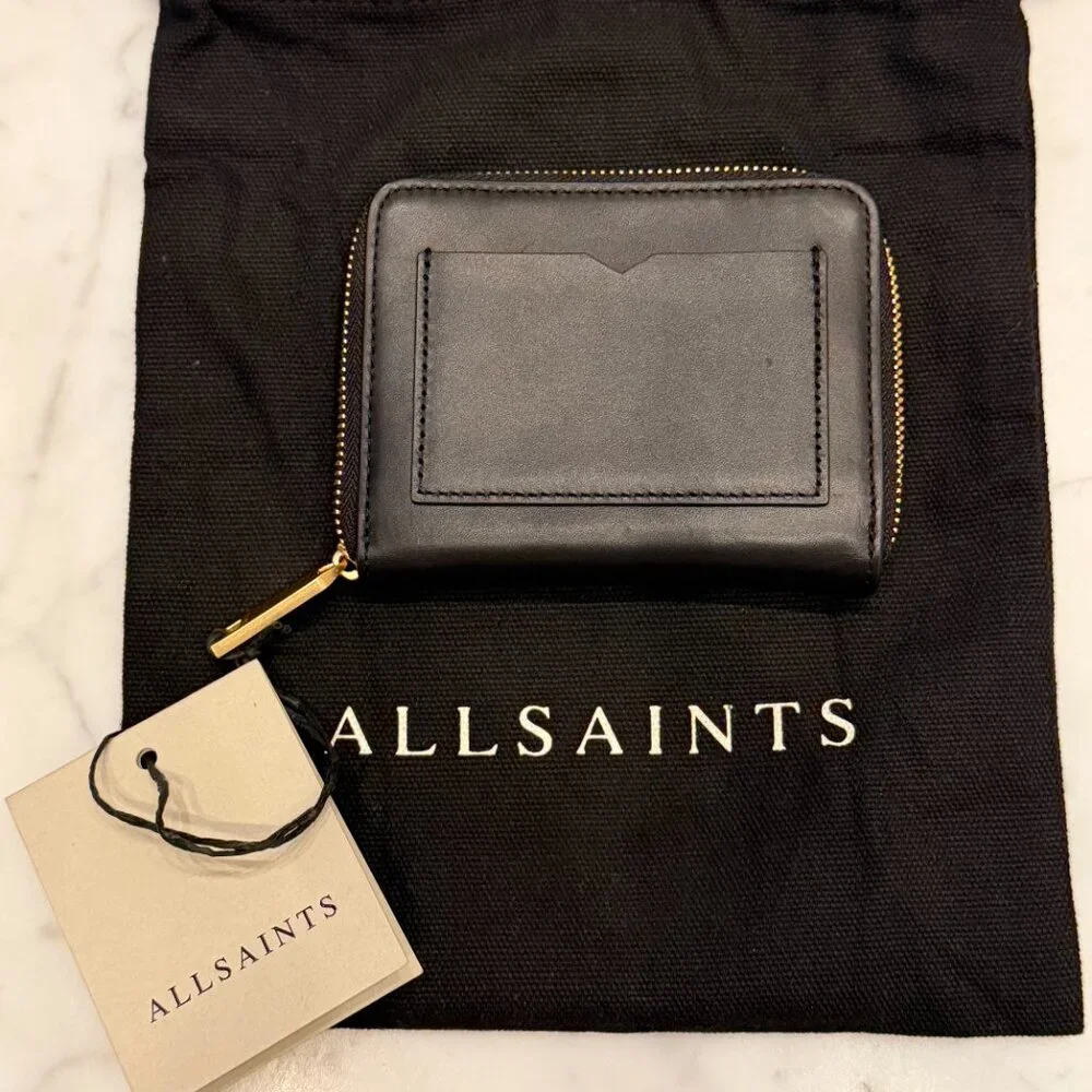 AllSaints Lena Hex Leather Zip Wallet - NWT - Picture 4 of 9